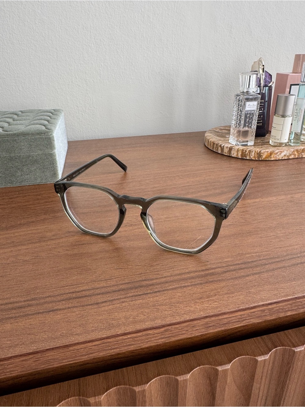 Warby Parker Tobias Glasses in Seaweed Crystal